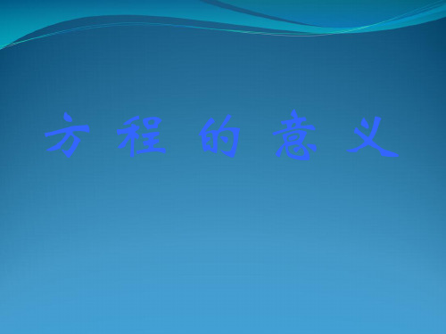 五级上册数学《方程的意义》 (共22张PPT)