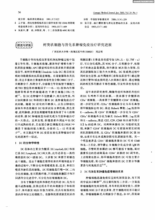 树突状细胞与消化系肿瘤免疫治疗研究进展