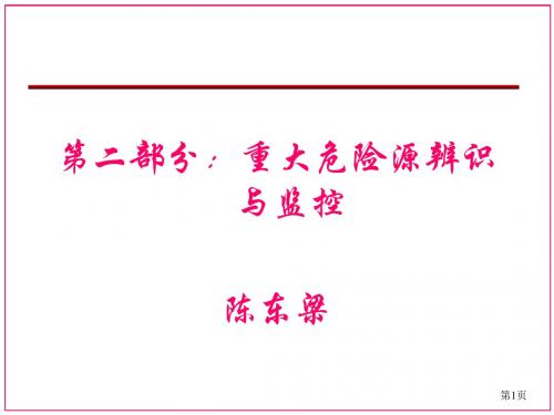 第二部分：危险化学品重大危险源辨识