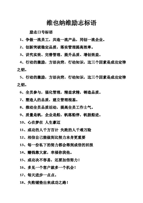 维也纳维励志标语