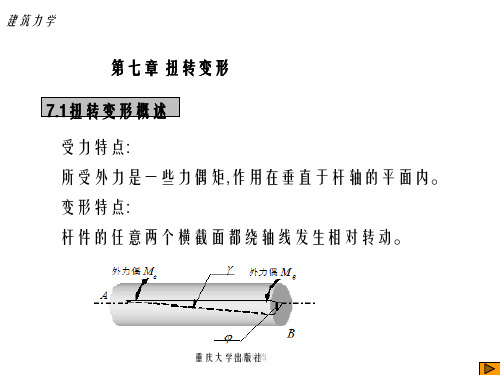 建筑力学第七章 扭转变形