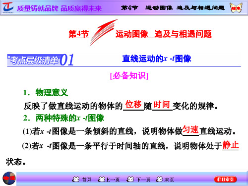 江苏专三维高考物理总复习课件 第一章 运动的描述 匀变速直线运动 第4节 运动图像 追及与相遇问题