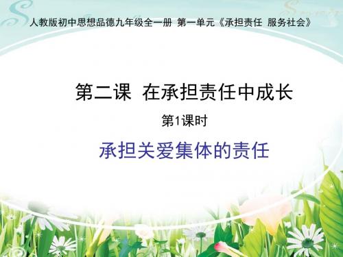 《在承担责任中成长》教学课件1