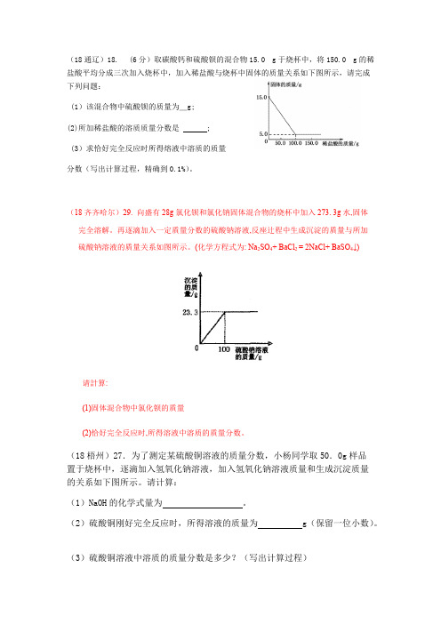 最新中考化学化学计算-图像题