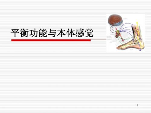 (医学课件)平衡功能与本体感觉