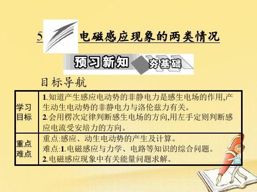 高中物理(人教版)选修3-2教学课件：第四章 5 电磁感应现象的两类情况