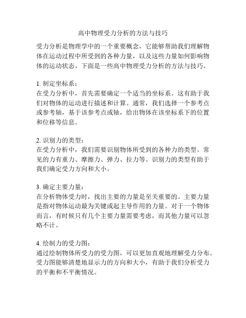 高中物理受力分析的方法与技巧