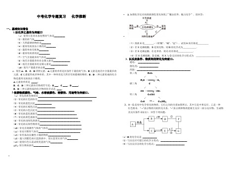 中考化学专题复习   化学推断