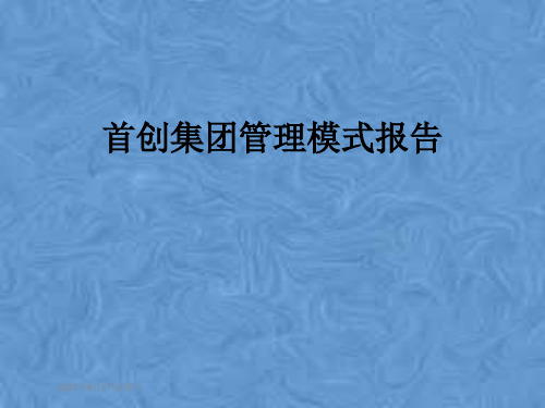 首创集团管理模式报告