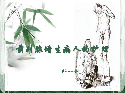 前列腺增生病人的护理ppt课件