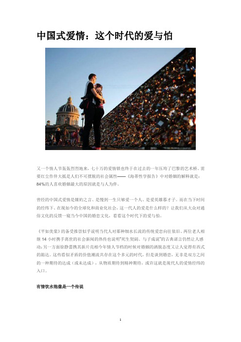 我的文辑中国式爱情