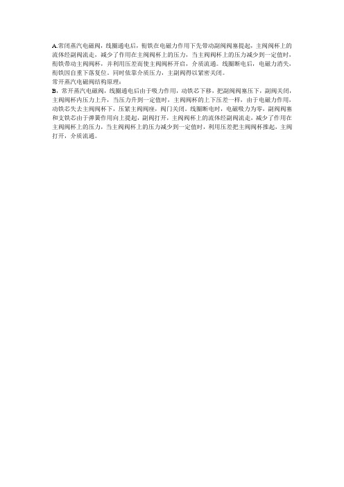 蒸汽电磁阀结构图