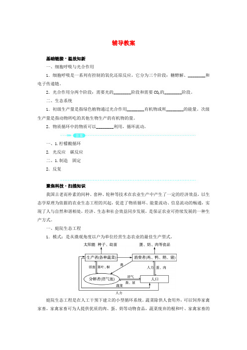 高中生物 第二节生态工程在农业中的应用辅导教案 浙科版