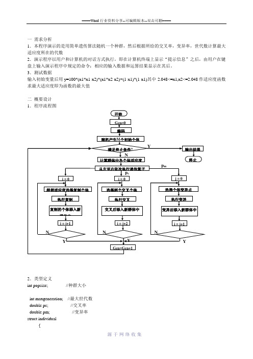 遗传算法的c语言程序