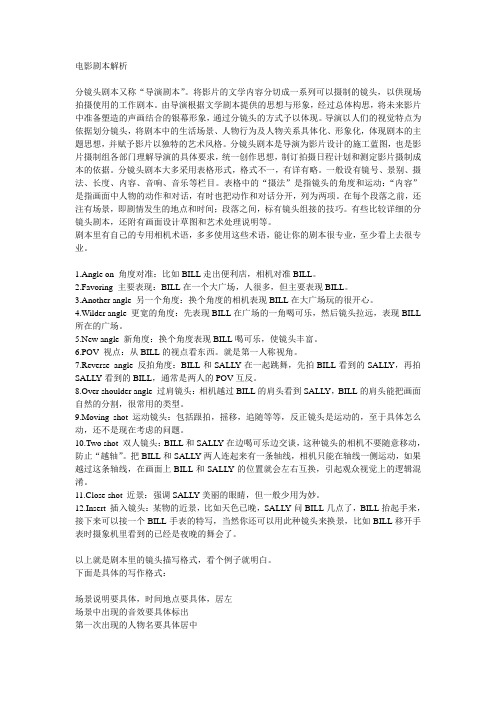 电影剧本解析