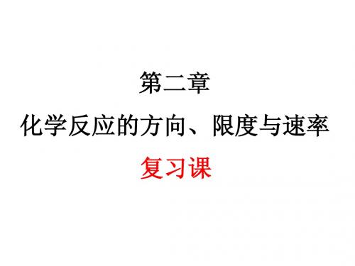 化学：第二章《化学反应的方向、限度与速率》课件(鲁科版选修4)