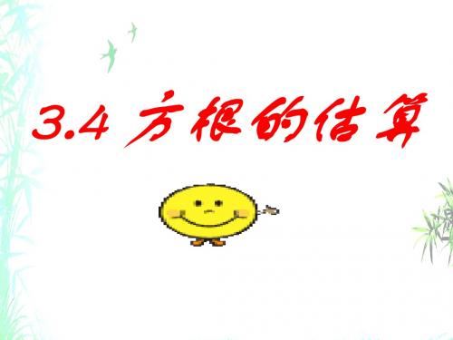 精选名校 初中数学七年级3.4方根的估算公开课