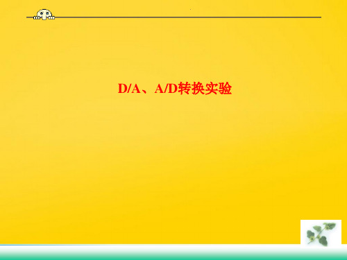 单片机 DAAD转换实验完整ppt