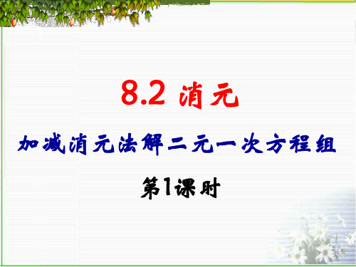 用加减消元法解二元一次方程组公开课-1