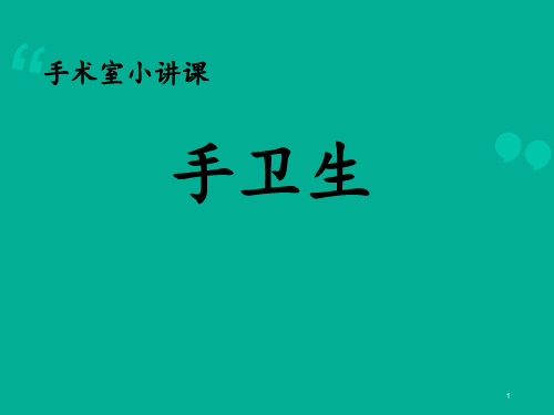 手术室洗手操作  ppt课件