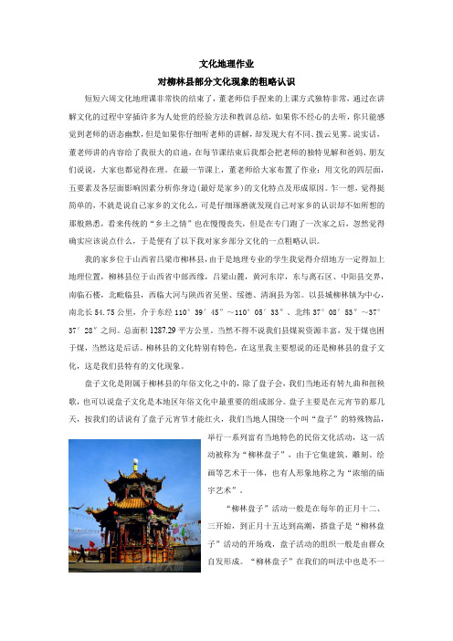 文化地理 对柳林县盘子文化的认识