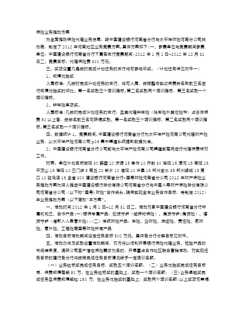 保险公司推动方案