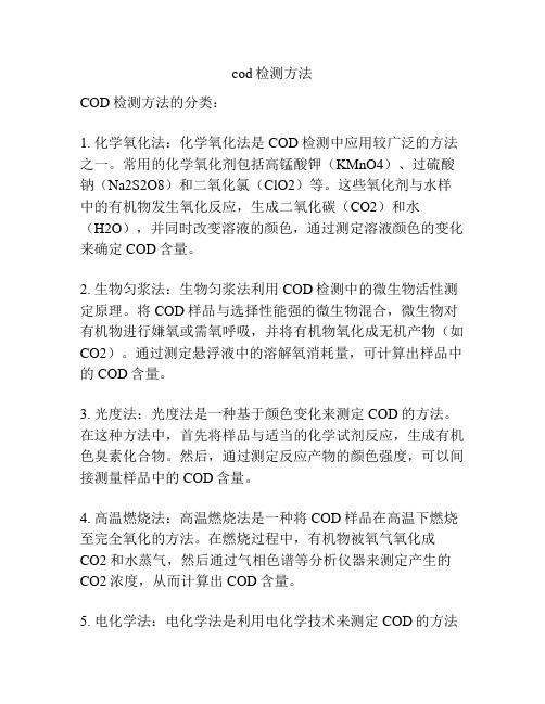 cod检测方法