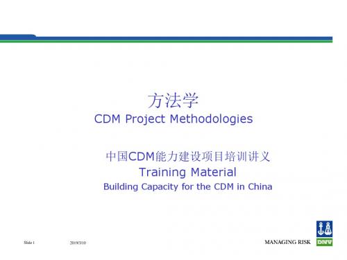 方法学CDMMethodologies-中国清洁发展机制网