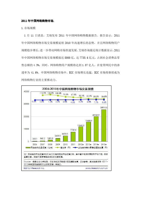 2011年中国网络购物市场