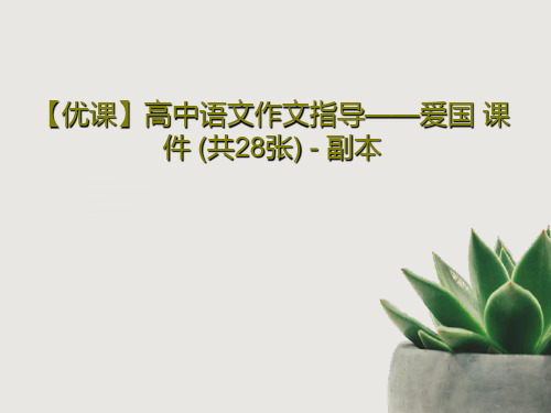 【优课】高中语文作文指导——爱国 课件 (共28张) - 副本30页PPT
