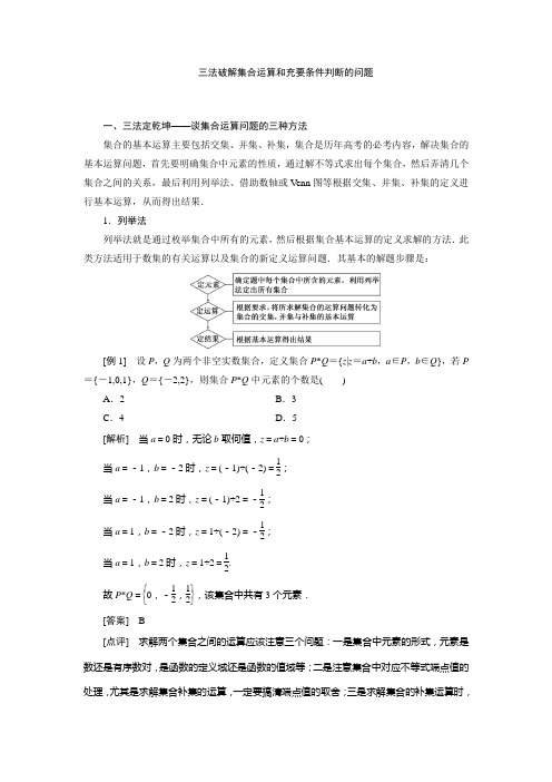 数学(文)三法破解集合运算和充要条件判断的问题