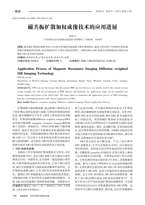磁共振扩散加权成像技术的应用进展