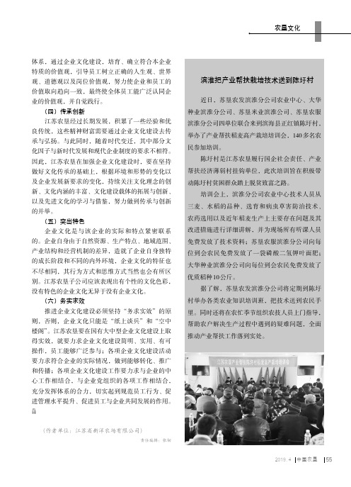 滨淮把产业帮扶栽培技术送到陈圩村