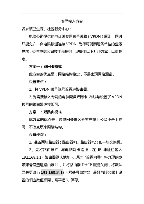 专网接入方案