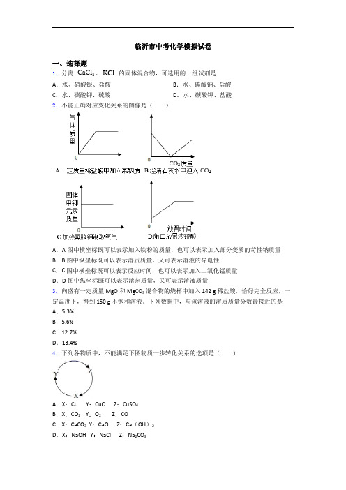 临沂市中考化学模拟试卷