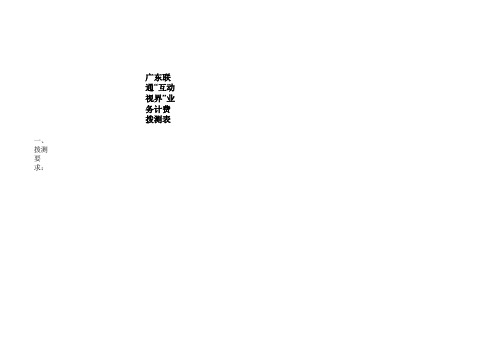 WAP业务计费测试报告