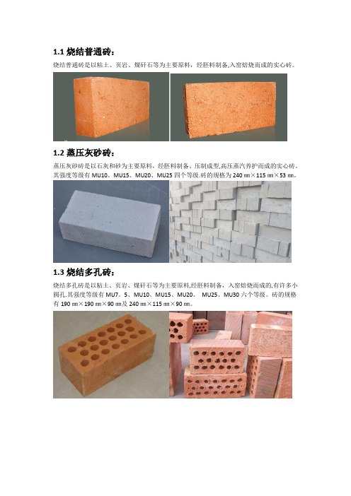 砖种类(附图)