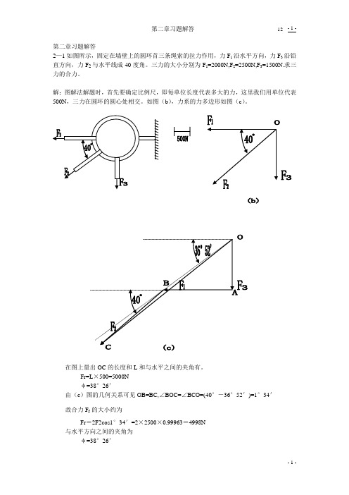 汇交力系习题解答