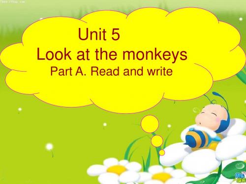 PEP人教版小学英语五年级下册Unit5 Look at the monkeys 教学课件