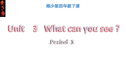 四年级英语下册课件-Unit 3 What can you see（119）-湘少版