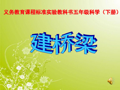 苏教版小学科学五年级下册《建桥梁》优秀课件
