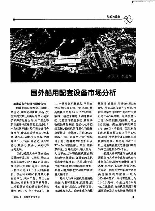 国外船用配套设备市场分析