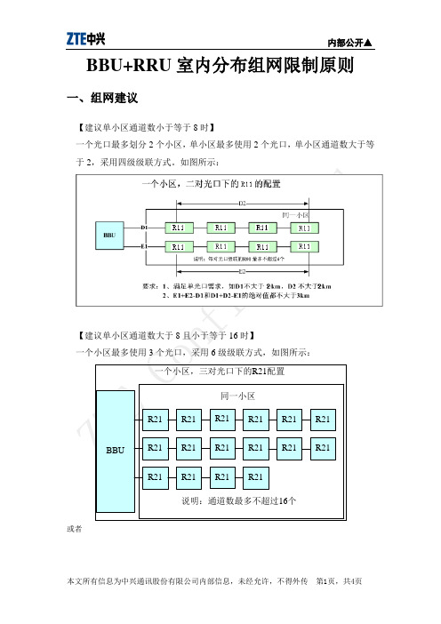 BBU+RRU室内分布组网规范