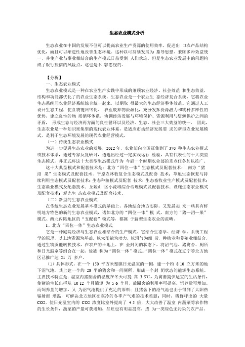 生态农业模式分析