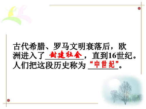 北师大版(2018)九年级上历史第二单元 第6课中古的西欧庄园与城市(共15张PPT)