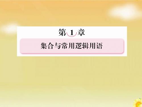 高考北师大版数学总复习课件：1.3全称量词与存在量词