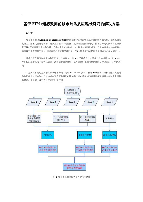 基于ETM 遥感数据的城市热岛效应现状研究的解决方案