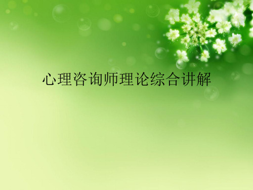 心理咨询师理论综合讲解