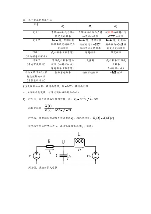 中科院2012自动控制原理考研真题答案