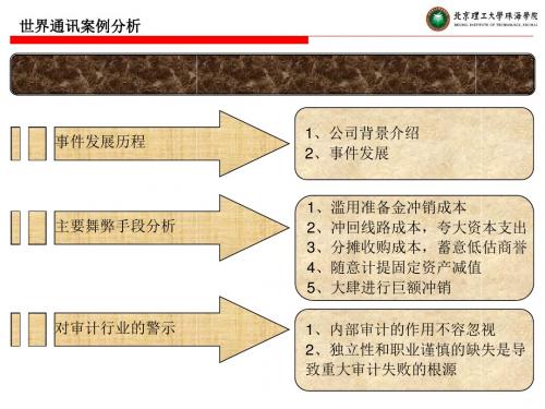 审计学案例分析-世界通讯